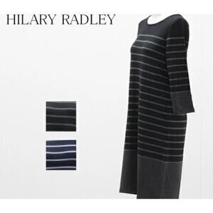New in Package Hilary Radley Black Grey Stripe Knit Dress sz S